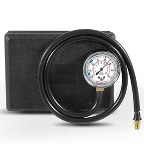 Natural Gas or LP Gas Manifold Pressure Test Kit, LP Gas Pressure Tester, Gas Manometer, Natural Gas Meter, with 1/8" NPT Brass Connector, 40" Hose, 0-35" W.C