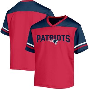 NFL Toddler 2-4 Officially Licensed Team Color V-Neck Wordmark Performance Primary Logo Jersey T-Shirt