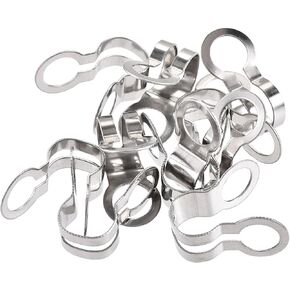 uxcell Ball Chain Connector, 8mm Double Ring Style Link Stainless Steel Loop Connection, Pack of 10