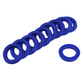 YOKIVE 10 Pcs UN Radial Shaft Seals, Industry PU Oil Seals for Hydraulic Cylinders (Blue, 22-mm ID x 30-mm OD 5-mm Width)