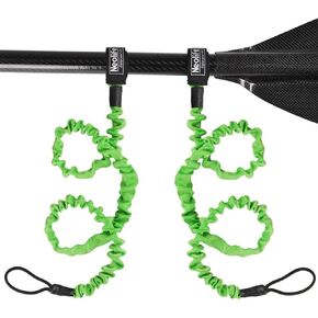 Stretchable Kayak Paddle Leash, Coiled Rod Leash Tool Lanyard for Kayak and SUP Paddles, Fishing Poles Rods