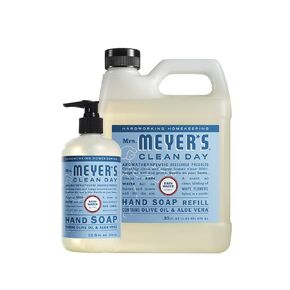 Mrs Meyers Liquid Hand Soap, Rainwater Scent, Set includes 33 oz. Refill & 12.5 oz. bottle