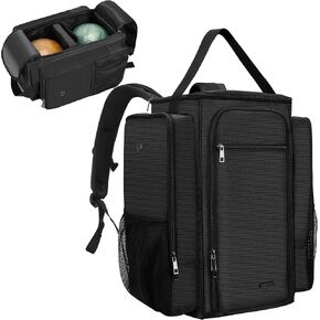 Bowling bag, Bowling Ball Backpack for 2 Balls with separate compartments for shoes and accessories