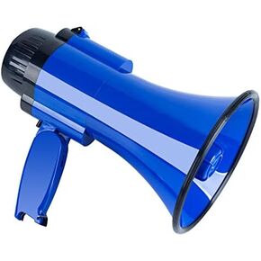 Portable Megaphone Speaker Siren PA Bullhorn - Compact and Battery Operated with 20 Watt Power, 3 Modes and Foldable Handle for Trainers, Soccer, Baseball, Coaches, and Teachers