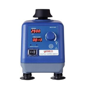 Four E's Scientific Vortex Mixer, Vortex Shaker with LED Digital Display 0-3000 RPM with Timer Touch and Continuous Modes, Stable Lab Equipment (MI0101002D)