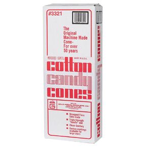 Gold Medal GM3321 Plain Cotton Candy Cones (Pack of 300)