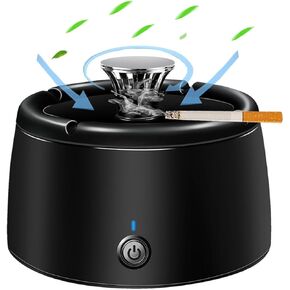 Smokeless Ashtray Smoke Removing Ashtray Multifunctional 2 in 1 Air Purifier Ashtray Portable Ashtray Smokeless Ashtrays Outdoor Ashtray Desktop USB Rechargeable Electric Ashtray for Home Office
