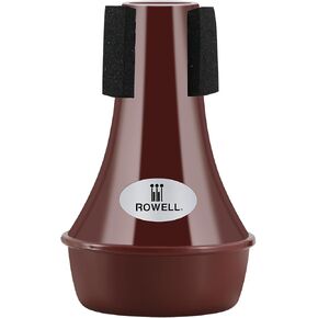 ROWELL Trumpet Mute ABS Straight Trumpet Mute Mini Trumpet Mute Silencer Lightweight Practice Trumpet MuteTrumpet Acessories for Beginner (Red)