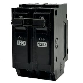 THQL21125 Circuit Breaker,Repalce for General Electric THQL 2P 125 Amp Breaker,120/240VAC 2 Poles 125 Amp 10kAIC,Plug-in Mounting Type,Includes Current limiting System,Protect Electrical Safety
