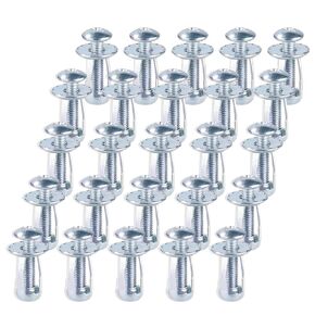 25 PCS Hollow Door Anchor Set Fixing Jack Nuts Hollow Metal Cavity M6 Insert Nuts Petal Nuts for Aluminium cladding Iron Sheet, Sheet Steel Pipe,Hollow Plastic Sheet(12 * 18MM)