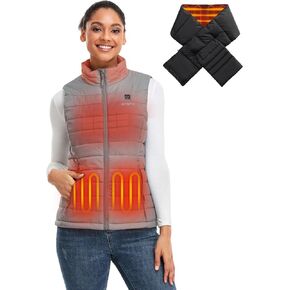 سترة ORORO النسائية المُدفأة (رمادي، M) ووشاح مُدفأ (43 بوصة) in Kuwait