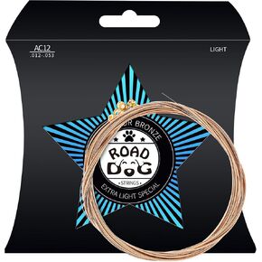 ACOUSTIC GUITAR STRINGS Nickel Plated Steel with PVD Ion Coating Guitar Strings Acoustic 6 Strings Set Guitar Accessories Consistent Feel & Lasting Bright Tone（Light,12-53 (1 Pack)）