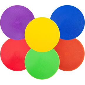 Spot Markers 6&9 Inch Non Slip Rubber Floor Markers Flat Field Cones Poly Dots for Soccer Basketball Sports Speed Agility Training and Drills