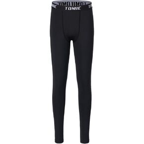 Tomic Youth Boys' Compression Leggings Pants Athletic Tights for Kids Sport Quick Dry Baseball Football Base Layer