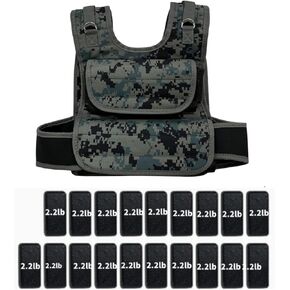 Adjustable Weighted Vest for Men, 44 LB Weight Vest Adjustable Wearable Weights for Strength Training
