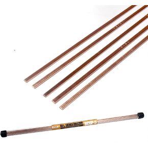 Brazing Rods Phosphor Copper 5% Silver Nitrate Sticks Copper Solder Kit Alloys Flat Industry Welding Rods for Air-conditioners, Refrigerators Pipe Gas and Freezers Storage HVAC(5% Silver Bcup-3)