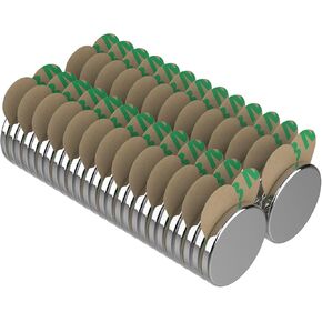 Magnetpro Neodymium Magnet 8x1 mm with Self-Adhesive Dots Magnetized in Pairs Pack of 50 (8x1)