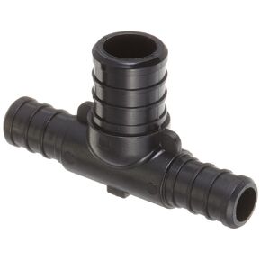 32823 PEX Tee, 1/2" x 1/2" x 3/4", 0.75" ID, Crimp, Plastic (Pack of 5)
