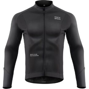 ROCKBROS Cycling Jacket for Men Winter Thermal Windproof Running Jacket Softshell Jacket Men Road Mountain Bike