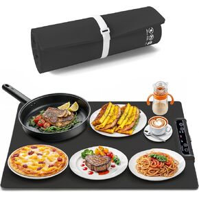 Electric Food Warming Mat by Nobula – Warming Tray for Kitchen & Office with 3 Adjustable Temperatures & Timers – Warming Pad for Countertops, Buffets, Parties – Perfect for Warming Coffee and Meals