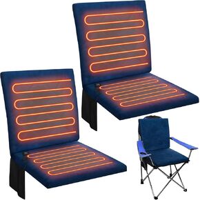 Thyle Portable Heated Seat Cushion for Bleachers Foldable Heating Cushion 3 Mode Adjustable Heated Stadium Chair Heated Bleacher Seat for Bleachers Indoor, Power Bank Not Included
