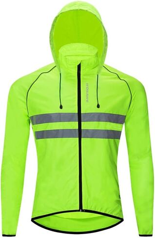 WOSAWE Packable Cycling Jacket Hooded Running Coat Lightweight Biking Windbreaker in Saudi Arabia