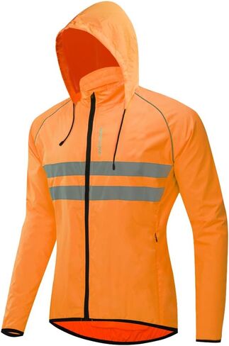 WOSAWE Packable Cycling Jacket Hooded Running Coat Lightweight Biking Windbreaker in Kuwait