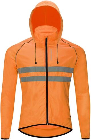 WOSAWE Packable Cycling Jacket Hooded Running Coat Lightweight Biking Windbreaker in Kuwait