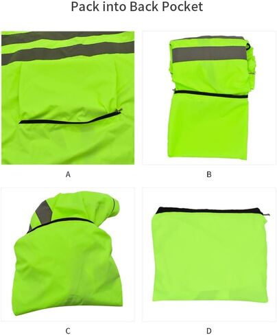 WOSAWE Packable Cycling Jacket Hooded Running Coat Lightweight Biking Windbreaker in Saudi Arabia