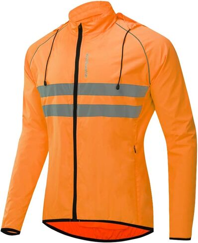 WOSAWE Packable Cycling Jacket Hooded Running Coat Lightweight Biking Windbreaker in Kuwait