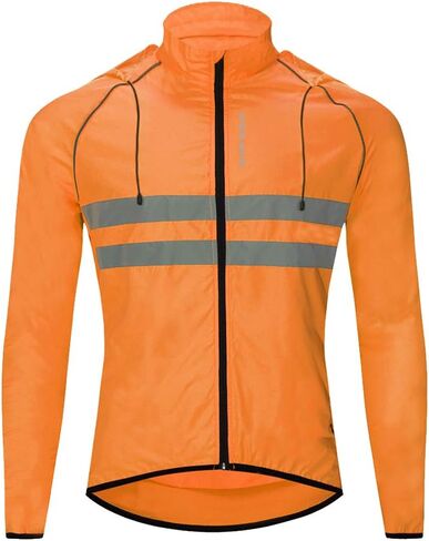 WOSAWE Packable Cycling Jacket Hooded Running Coat Lightweight Biking Windbreaker in Kuwait
