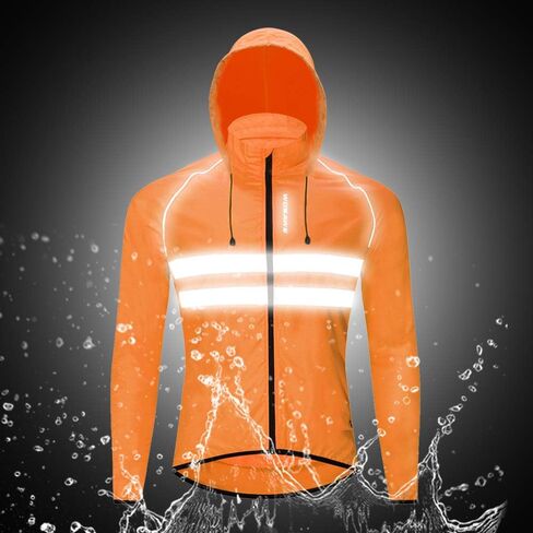 WOSAWE Packable Cycling Jacket Hooded Running Coat Lightweight Biking Windbreaker in Kuwait