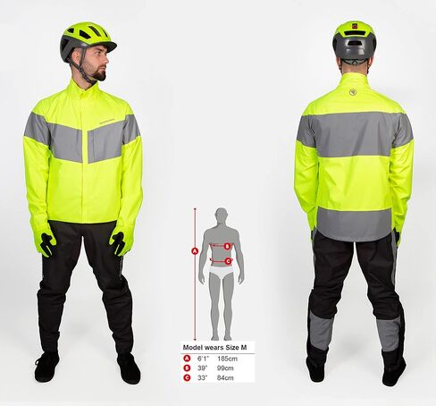 Endura Men's Urban Luminite Hi-Viz Commuter Cycling Waterproof Jacket in Saudi Arabia