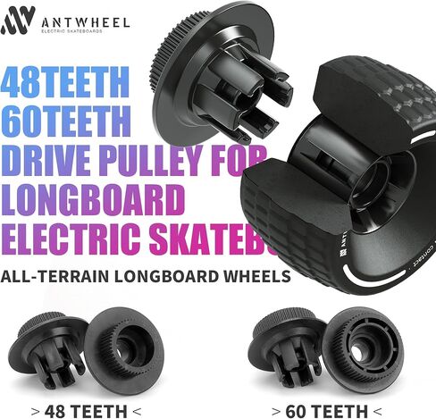 عجلات ANTWHEEL لجميع التضاريس، عجلات طويلة 100 مم، عجلات تزلج كهربائية 78A، عجلات يوريتان عالية الارتداد in Kuwait
