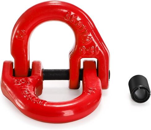 Bekith 2 حزمة وصلة سلسلة أمان 1/2 بوصة، وصلة توصيل وصلة اقتران مطرقة من سبائك الصلب G80، حد حمل العمل 12000 رطل، أحمر in Kuwait