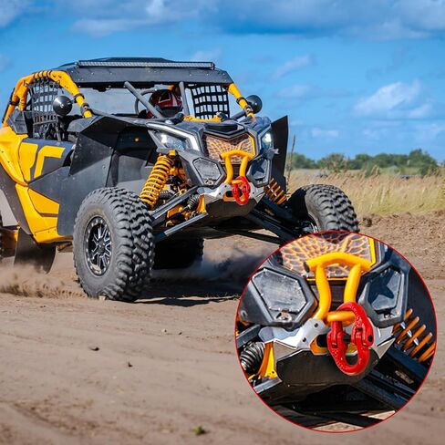 Bekith 2 حزمة وصلة سلسلة أمان 1/2 بوصة، وصلة توصيل وصلة اقتران مطرقة من سبائك الصلب G80، حد حمل العمل 12000 رطل، أحمر in Kuwait