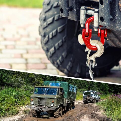 Bekith 2 حزمة وصلة سلسلة أمان 1/2 بوصة، وصلة توصيل وصلة اقتران مطرقة من سبائك الصلب G80، حد حمل العمل 12000 رطل، أحمر in Kuwait