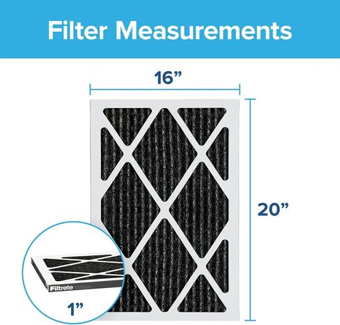 Filtrete 16x25x1 Air Filter, MPR 1200, MERV 11, Allergen Defense Odor Reduction 3-Month Pleated 1-Inch Air Filters, 2 Filters in Saudi Arabia