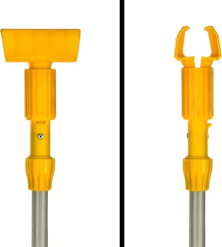 مقبض ممسحة حديد تجاري من جبال الألب لتنظيف الأرضيات - عصا تنظيف احترافية سريعة التغيير أو رأس ممسحة بديلة مع مقبض معدني (مشبك فك من الألياف الزجاجية) in Kuwait