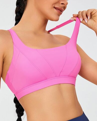 RUNNING GIRL High Impact Sports Bras for Women Moulded Cup High Support Sports Bra High Coverage Workout Yoga Bra in Kuwait