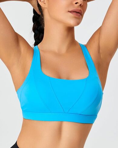 RUNNING GIRL High Impact Sports Bras for Women Moulded Cup High Support Sports Bra High Coverage Workout Yoga Bra in Kuwait