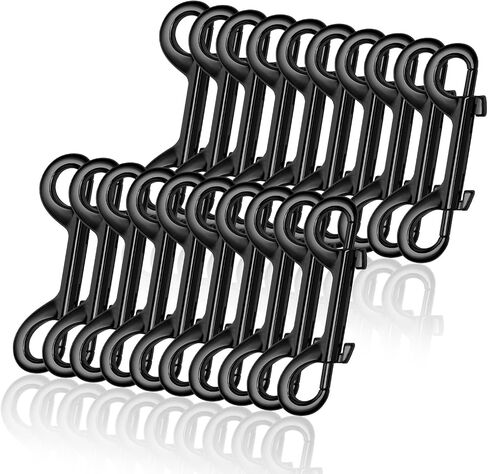 Double Ended Bolt Snaps Hooks Zinc Alloy Trigger Chain Metal Clips Key Holder for Linking Key Chain Dog Leash Collar PET Sling Feed (Black, 3.9 inch) in Saudi Arabia
