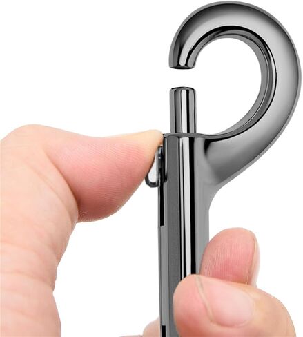 Double Ended Bolt Snaps Hooks Zinc Alloy Trigger Chain Metal Clips Key Holder for Linking Key Chain Dog Leash Collar PET Sling Feed (Black, 3.9 inch) in Saudi Arabia