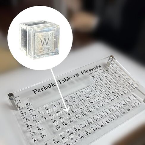 Tungsten Cube A Unique Metal Cube Made of 99.95% Pure Tungsten Block, Periodic Table Element Cube Collection,Science Gift for Adults,Engraved Tungsten Cube + Acrylic Box (Tungsten, 0.39inch(10mm) in Saudi Arabia