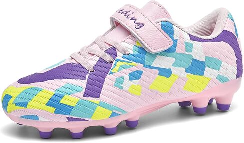Boys Girls Soccer Cleats Professional Firm Ground/Artificial Ground Kids Outdoor Soccer Shoes Youth Athletic Training Sneakers in Saudi Arabia