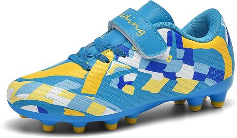 Boys Girls Soccer Cleats Professional Firm Ground/Artificial Ground Kids Outdoor Soccer Shoes Youth Athletic Training Sneakers in Saudi Arabia