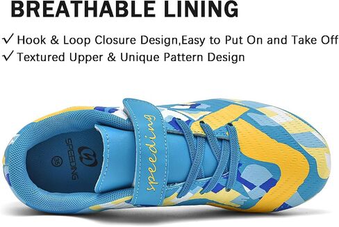 Boys Girls Soccer Cleats Professional Firm Ground/Artificial Ground Kids Outdoor Soccer Shoes Youth Athletic Training Sneakers in Saudi Arabia