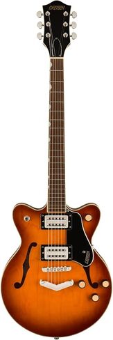 جيتار Gretsch G2655 Streamliner Center Block Jr ذو قطعتين من خشب القيقب مكون من 6 أوتار مع V-Stoptail، ولاقطات BT-3S وأدوات تحكم متعددة الاستخدامات (اليد اليمنى، Abbey Ale) in Kuwait