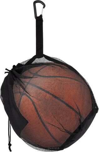 iayokocc حقيبة كرة شبكية واحدة، حقيبة كرة واحدة برباط حبال، أكياس تخزين الكرات، حقيبة كرة شبكية مع سحاب لحمل كرة السلة وكرة القدم وكرة القدم الشبكية للرجبي in Kuwait