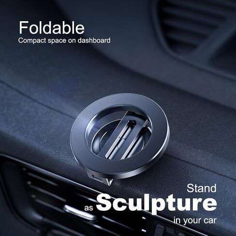 for Magsafe Car Mount for iPhone, Aluminum Alloy,Magnetic Phone Holder for Car,Cell Phone Car Mount,360° Rotation,Strong Magnet,Folding Holder,for iPhone 12,13,14,15,16 pro max and Android in Saudi Arabia